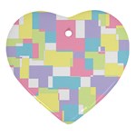 Mod Pastel Geometric Heart Ornament