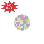 Mod Pastel Geometric 1  Mini Button (100 pack)