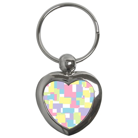 Mod Pastel Geometric Key Chain (Heart) from ZippyPress Front