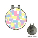 Mod Pastel Geometric Hat Clip with Golf Ball Marker