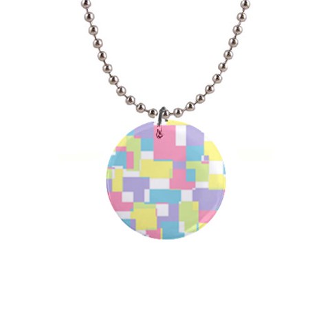 Mod Pastel Geometric Button Necklace from ZippyPress Front