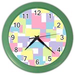 Mod Pastel Geometric Wall Clock (Color)