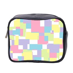 Mod Pastel Geometric Mini Travel Toiletry Bag (Two Sides) from ZippyPress Front