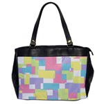 Mod Pastel Geometric Oversize Office Handbag (One Side)