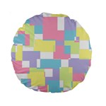 Mod Pastel Geometric 15  Premium Round Cushion 