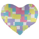 Mod Pastel Geometric 19  Premium Heart Shape Cushion