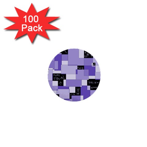 Purple Pain Modular 1  Mini Button (100 pack) from ZippyPress Front