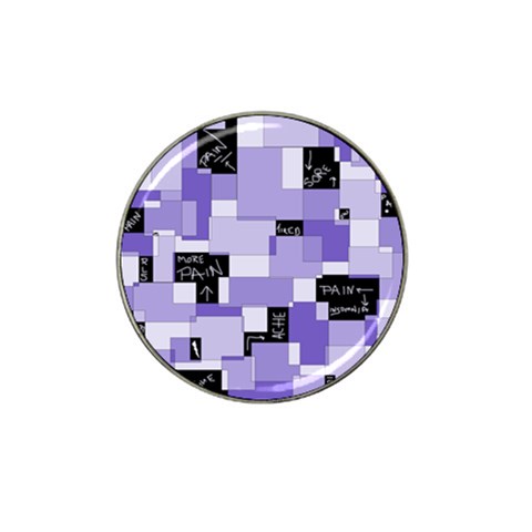 Purple Pain Modular Golf Ball Marker 10 Pack (for Hat Clip) from ZippyPress Front
