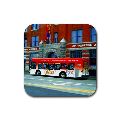 Double Decker Bus   Ave Hurley   Drink Coaster (Square) from ZippyPress Front