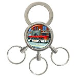 Double Decker Bus   Ave Hurley   3-Ring Key Chain