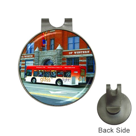 Double Decker Bus   Ave Hurley   Hat Clip with Golf Ball Marker from ZippyPress Front