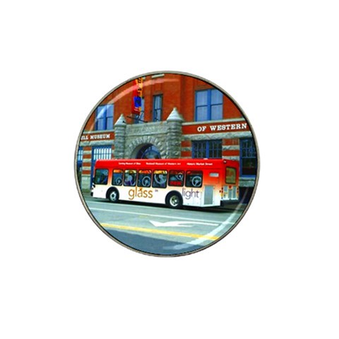 Double Decker Bus   Ave Hurley   Golf Ball Marker (for Hat Clip) from ZippyPress Front