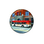 Double Decker Bus   Ave Hurley   Golf Ball Marker (for Hat Clip)