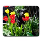 Black GSD Pup Large Mouse Pad (Rectangle)