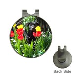 Black GSD Pup Hat Clip with Golf Ball Marker