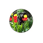 Black GSD Pup Golf Ball Marker 4 Pack (for Hat Clip)