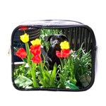 Black GSD Pup Mini Travel Toiletry Bag (One Side)