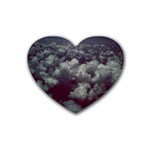 Through The Evening Clouds Drink Coasters 4 Pack (Heart) 
