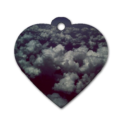 Through The Evening Clouds Dog Tag Heart (Two Sided) from ZippyPress Front