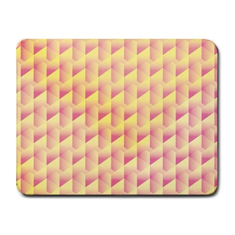 Geometric Pink & Yellow  Small Mouse Pad (Rectangle) from ZippyPress Front