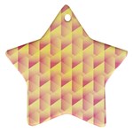 Geometric Pink & Yellow  Star Ornament