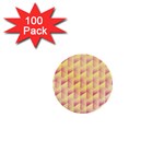 Geometric Pink & Yellow  1  Mini Button (100 pack)