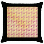 Geometric Pink & Yellow  Black Throw Pillow Case