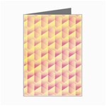 Geometric Pink & Yellow  Mini Greeting Card