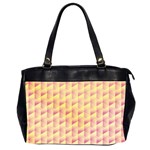Geometric Pink & Yellow  Oversize Office Handbag (Two Sides)