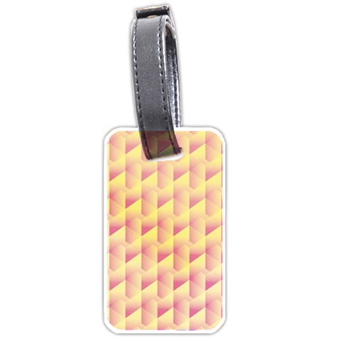 Geometric Pink & Yellow  Luggage Tag (One Side) from ZippyPress Front
