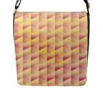 Geometric Pink & Yellow  Flap Closure Messenger Bag (Large)