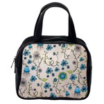 Whimsical Flowers Blue Classic Handbag (One Side)