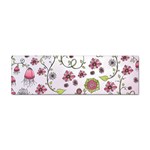 Pink whimsical flowers on pink Bumper Sticker