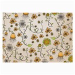 Yellow Whimsical Flowers  Glasses Cloth (Large)