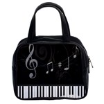 Whimsical Piano keys and music notes Classic Handbag (Two Sides)