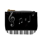 Whimsical Piano keys and music notes Mini Coin Purse