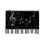 Whimsical Piano keys and music notes Cosmetic Bag (Large)