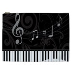 Whimsical Piano keys and music notes Cosmetic Bag (XXL)