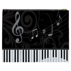 Whimsical Piano keys and music notes Cosmetic Bag (XXXL) from ZippyPress Back