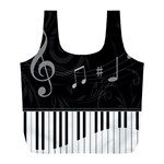 Whimsical Piano keys and music notes Full Print Recycle Bag (L)