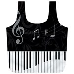Whimsical Piano keys and music notes Full Print Recycle Bag (XL)