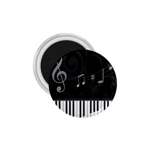 Whimsical Piano keys and music notes 1.75  Magnet from ZippyPress Front