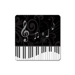 Whimsical Piano keys and music notes Magnet (Square)