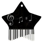 Whimsical Piano keys and music notes Star Ornament (Two Sides)