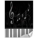 Whimsical Piano keys and music notes Canvas 18  x 24 