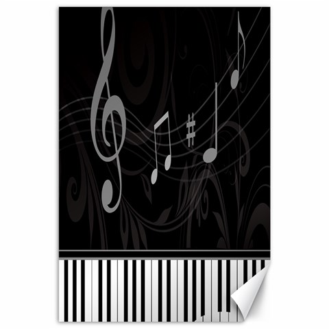Whimsical Piano keys and music notes Canvas 24  x 36  from ZippyPress 23.35 x34.74  Canvas - 1