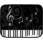 Whimsical Piano keys and music notes Mini Fleece Blanket(Two Sides)