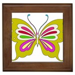 Color Butterfly  Framed Ceramic Tile