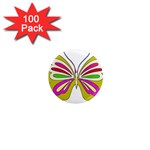Color Butterfly  1  Mini Button Magnet (100 pack)