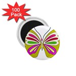 Color Butterfly  1.75  Button Magnet (100 pack)